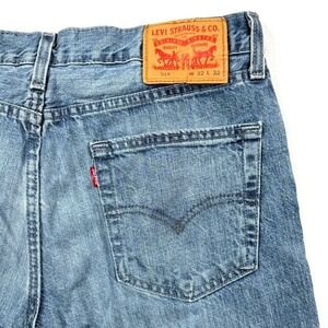 Levis 514 Straight Fit Jeans Medium Wash Blue Denim Mens W32 L32